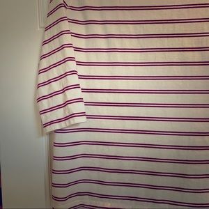 Merona mid length sleeve scoop neck stripe large